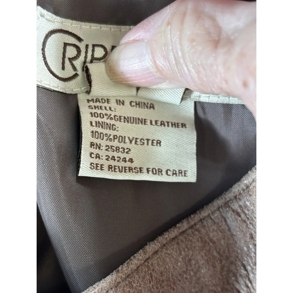 Cripple‎ Creek Women's Leather Skirt Brown Embroidered Sequin 6 Western Boho